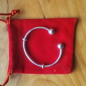 NEW Pandora Moments Silver Open Bangle (size  2)